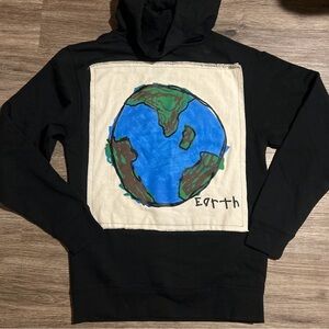 Men’s After School Special Black Hoodie Sweatshirt SZ S EARTH WORLD IS OURS